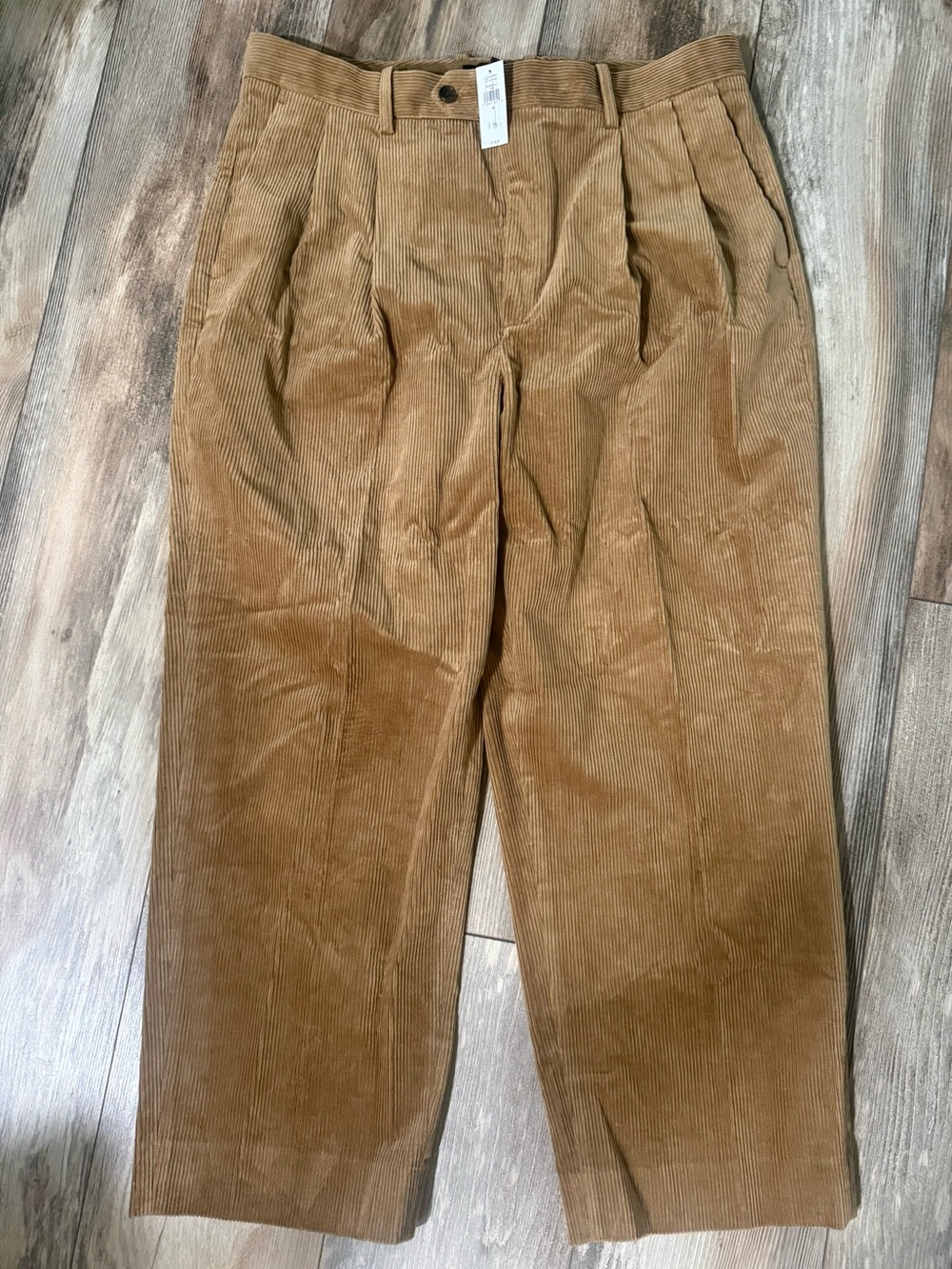 Banana Republic Corduroy Pleated Pants in Camel Brown Size 12